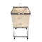 Steele Canvas Basket 4 BU Rectangle Elevated Truck Natural Canvas w/Black Vinyl - 2in Casters 92E4CNATVBLKM2S - alternate 2
